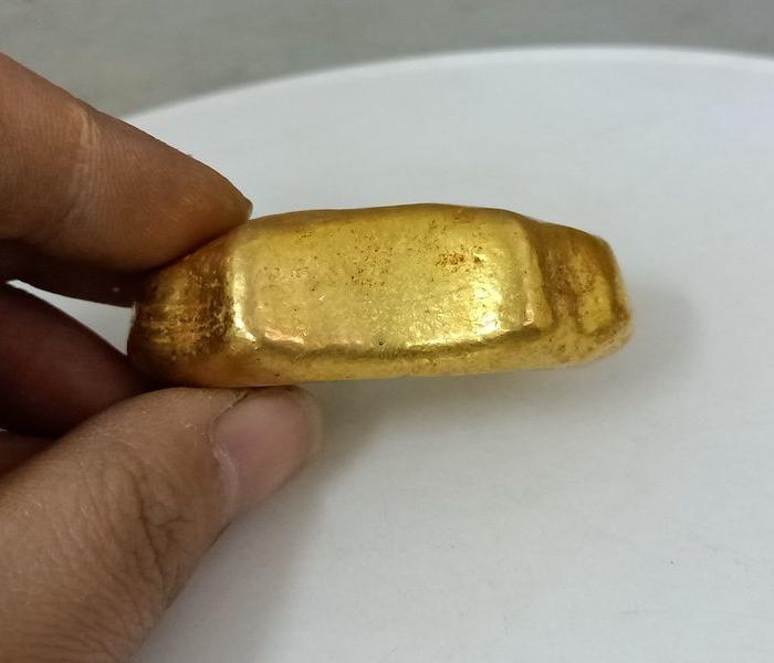 乡下收的清代道光五年老金块