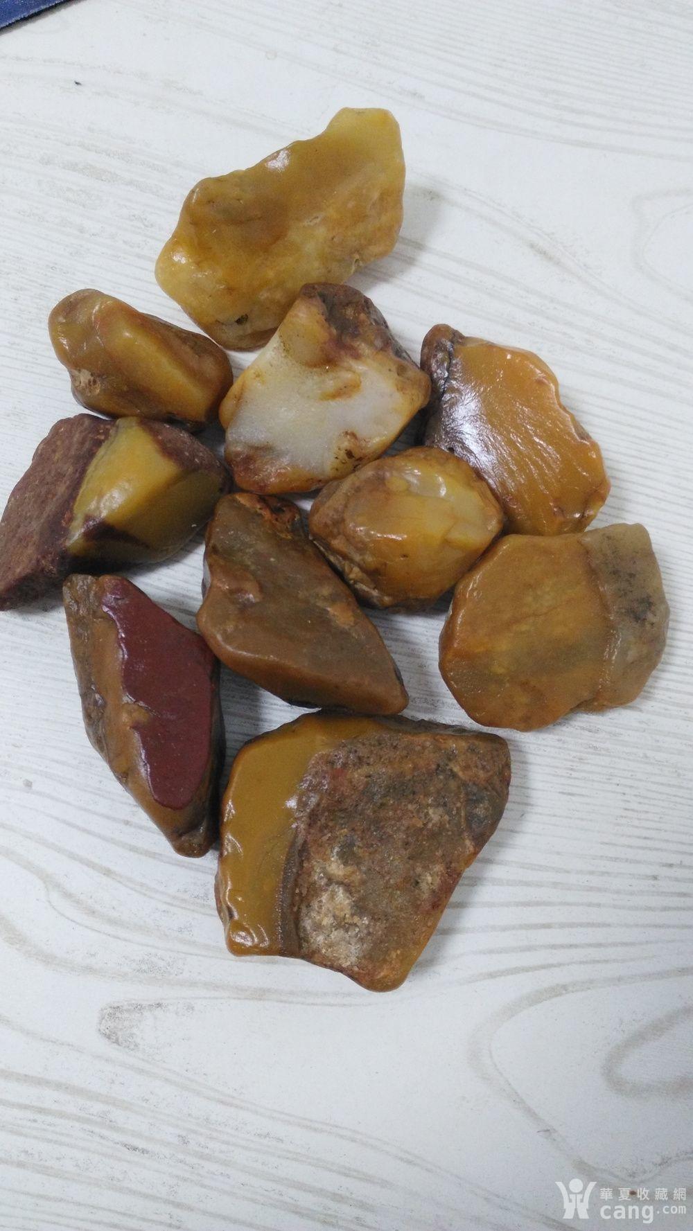 冻蜡原石一组共10枚 明料 挂件