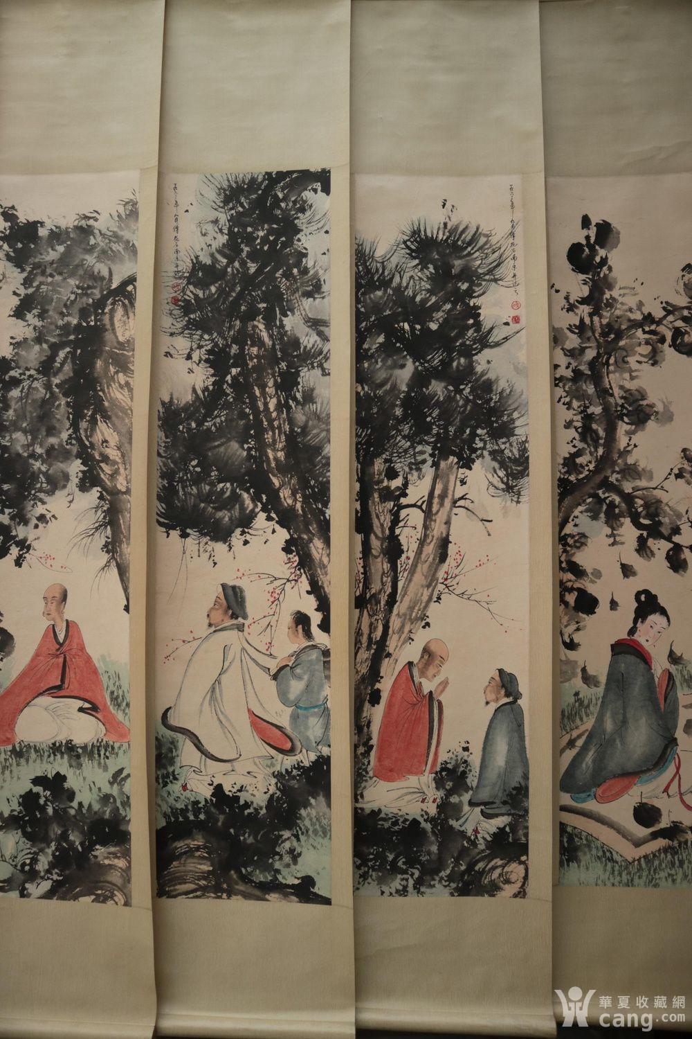 傅抱石人物十二条屏