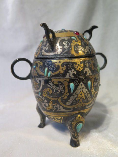 汉错金错银黑漆古铜器