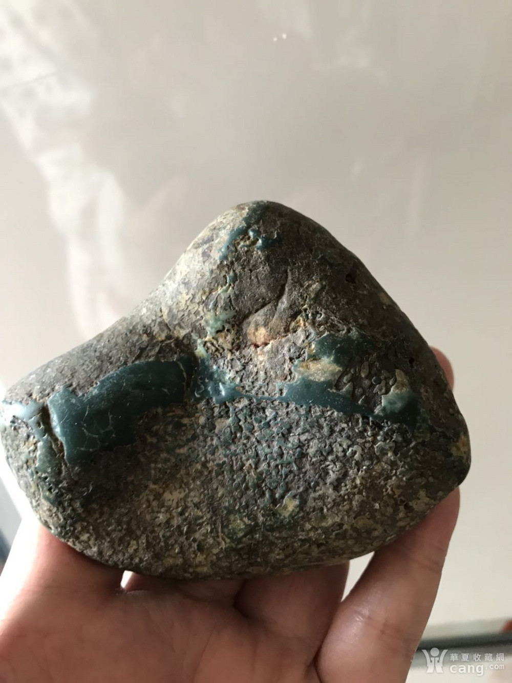 云南旅游时带回来的绿石头9公分