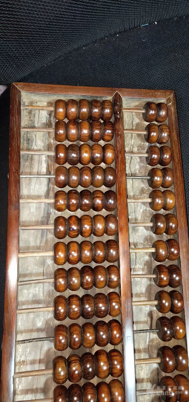 428号13档带底板海南黄花梨老算盘36 18.5 3cm.