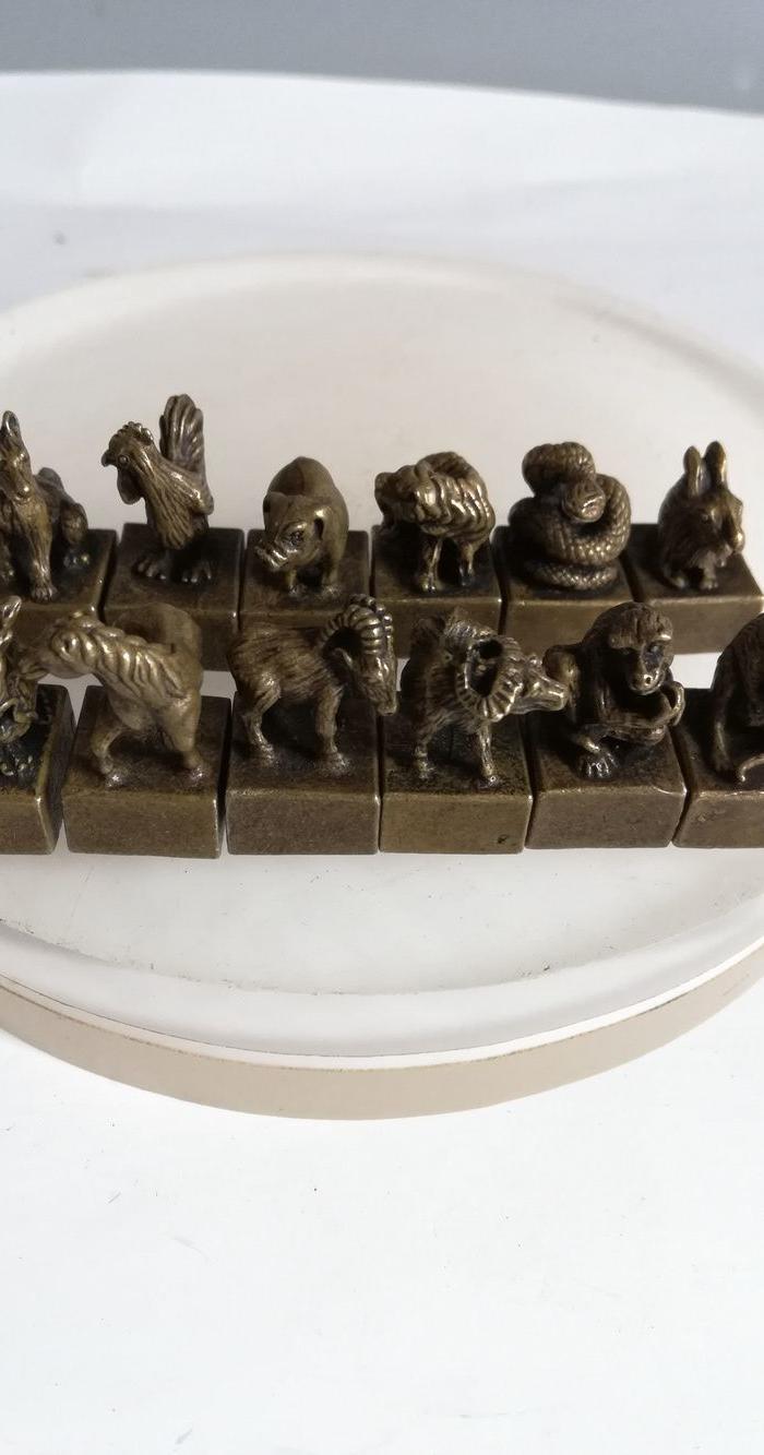 十二生肖铜印章一套