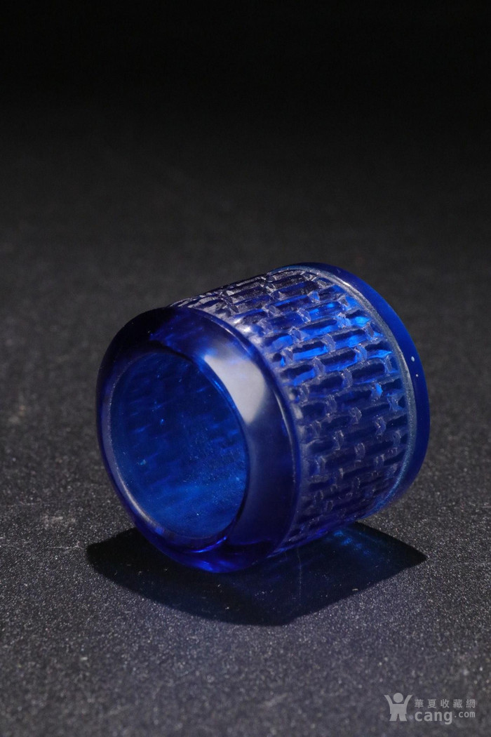 晚清: 老琉璃 祥龙纹 扳指套盒一套