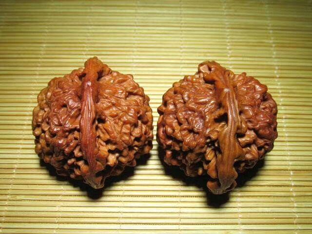 美品 以上包浆 精品 官帽狮子头 文玩核桃 手揉一对