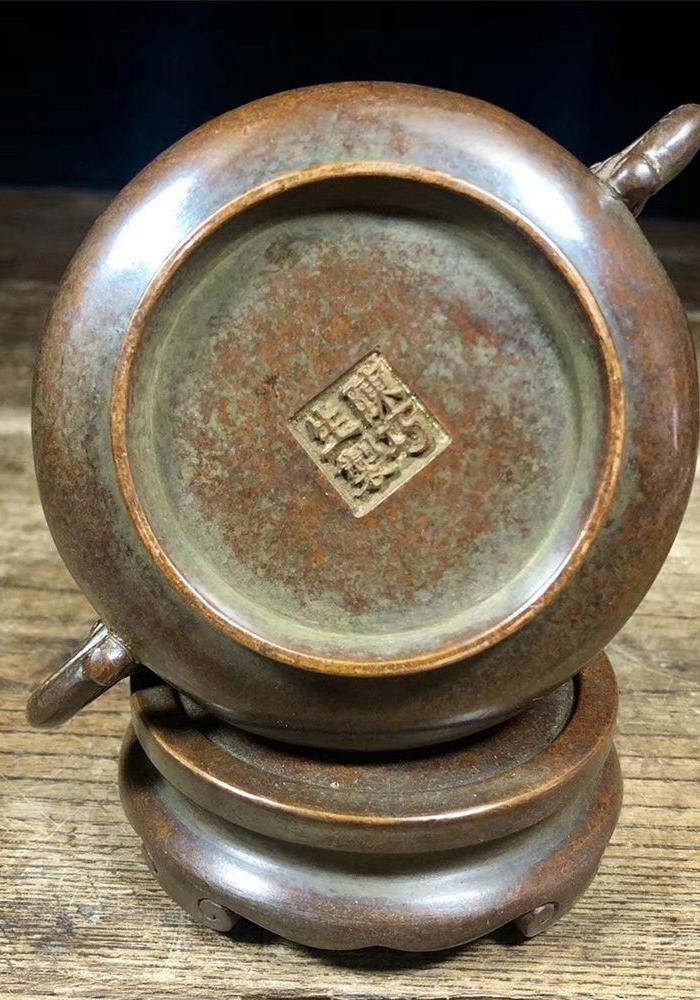 陈巧生双耳带座香炉