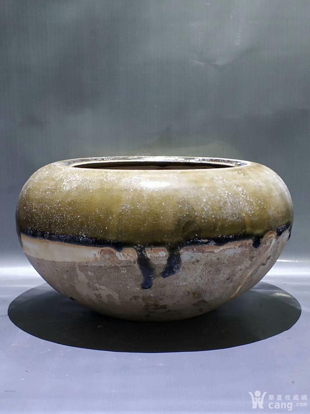 包浆浑厚唐黄釉钵