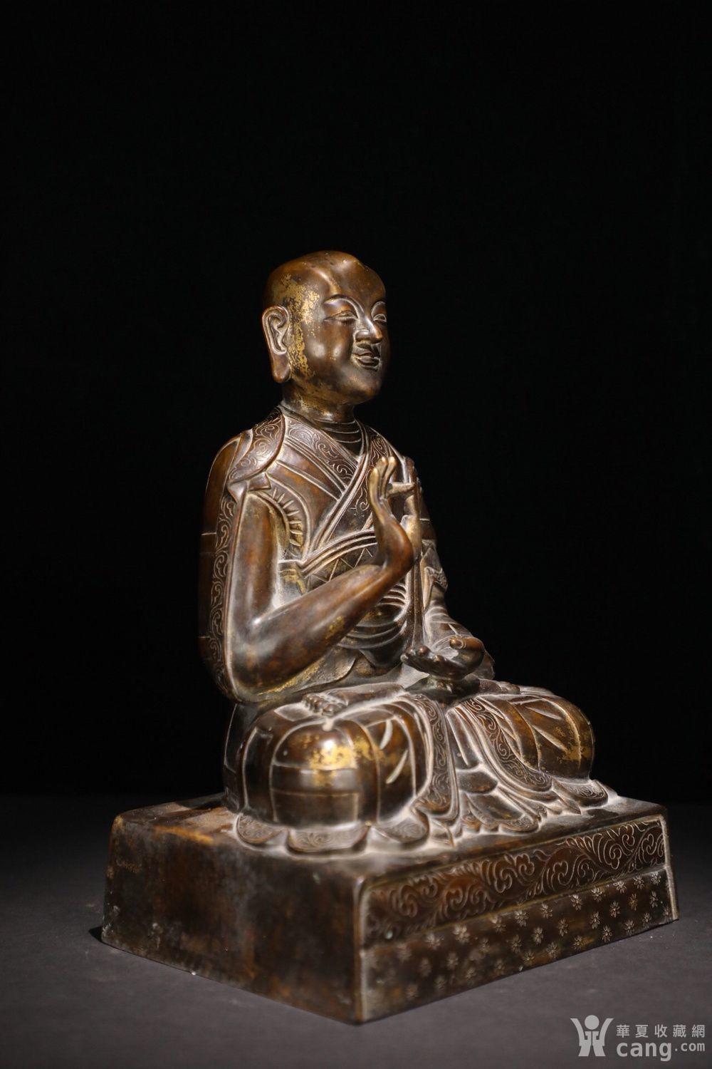 铜鎏金上师佛坐姿像 acr