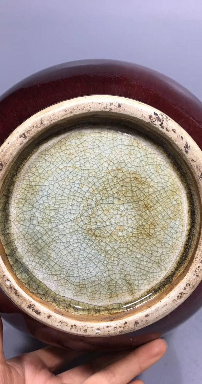窑变釉贯耳瓶