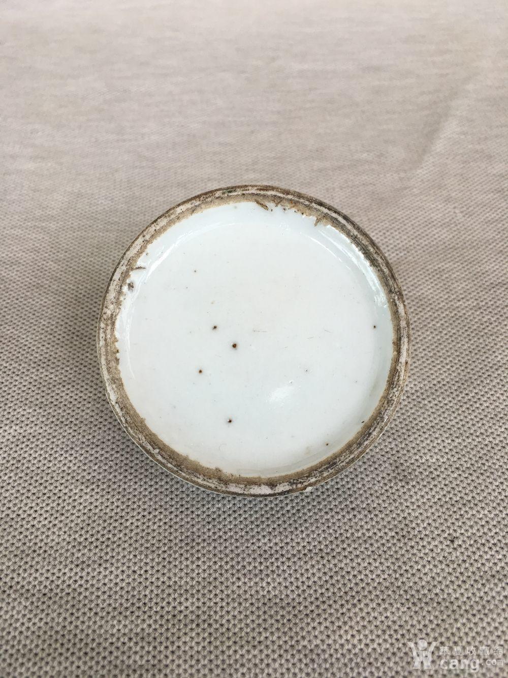 晚清民国粉彩花卉小水盂