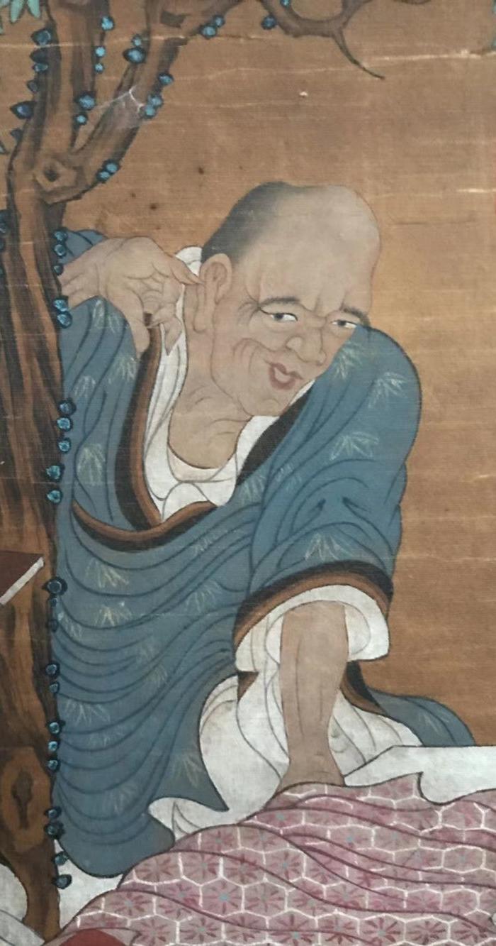 贯休*前蜀绢本立轴