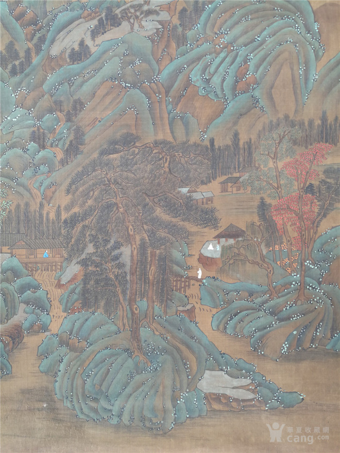 千里赵伯驹绢本山水作品立轴